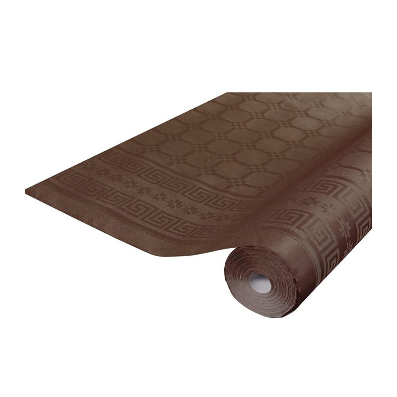 Tovaglia in carta cioccolato damascata natale feste 7x1,18m copritavola cucina