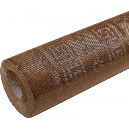 Tovaglia in carta cioccolato damascata natale feste 7x1,18m copritavola cucina