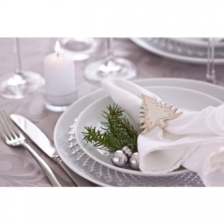 Rotolo Tovaglia in carta damascata argento natale feste 5x1,18 m copritavola