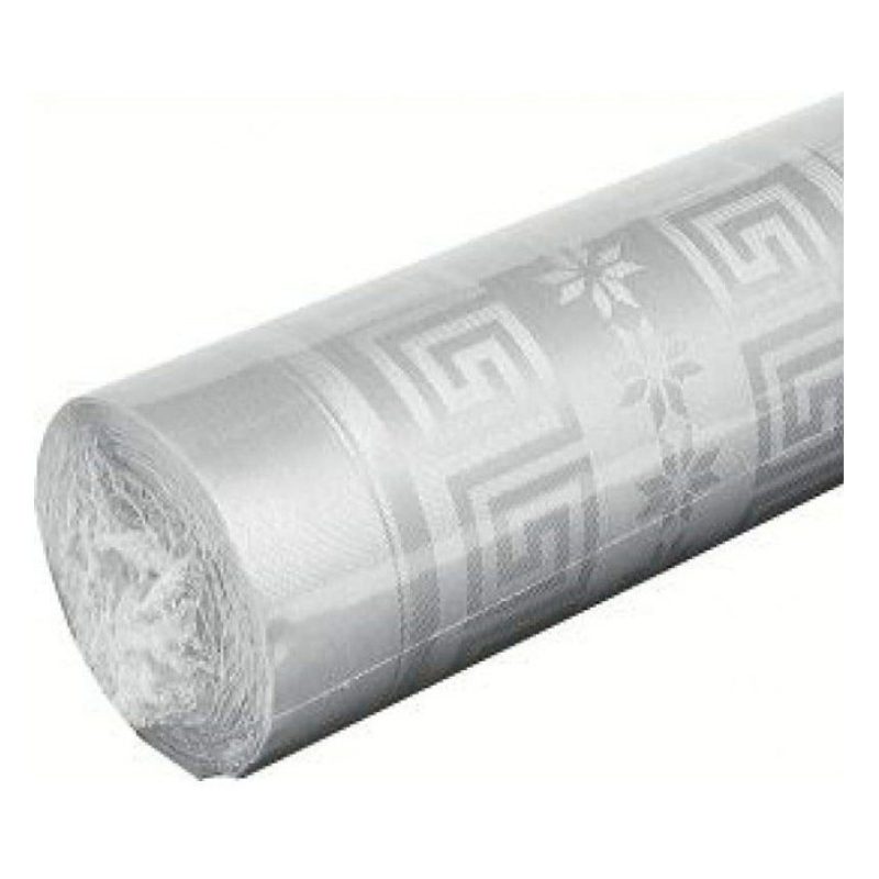 Hongu Rotolo Tovaglia in carta damascata argento natale feste 5x1,1...