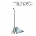 Paletta alzaimmondizia in Lamiera Zincata da 35x18x77cm spazzatura con manico