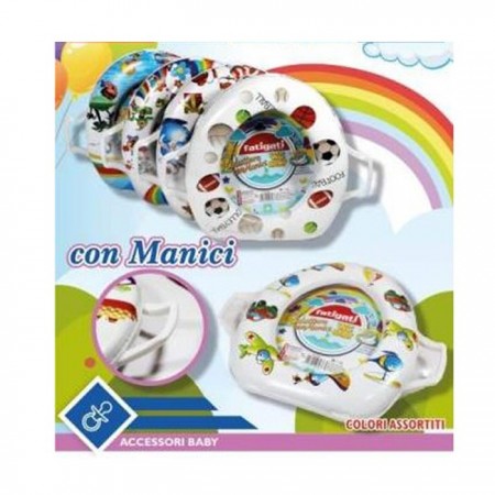 Riduttore per WC morbido PVC bambini sedile copri water manici fantasia casuale