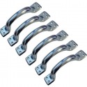 6 Maniglie argento acciaio inox armadio porte cassetti mobili cucina con viti