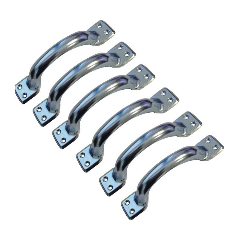 6 Maniglie argento acciaio inox armadio porte cassetti mobili cucina con viti