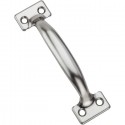 6 Maniglie argento acciaio inox armadio porte cassetti mobili cucina con viti