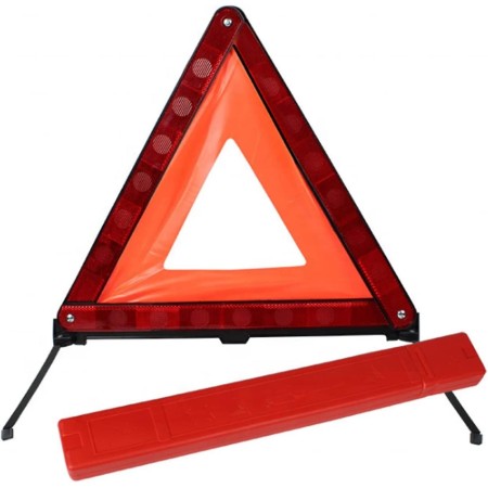 Triangolo e custodia Emergenza stradale sicurezza incidente catarifrangente auto