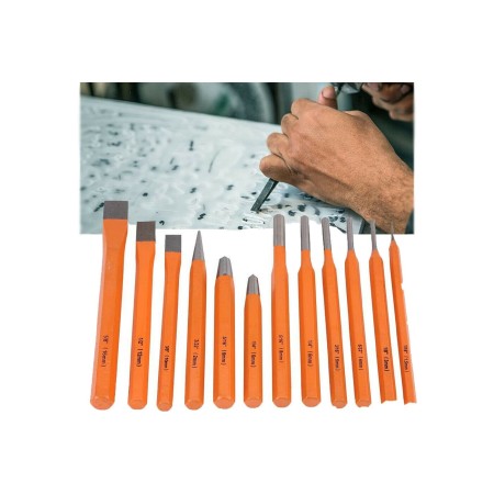 Set Cacciaspine scalpelli piatti punteruoli punzoni cono in acciaio CRV bulini