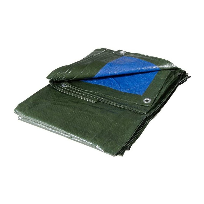 Telo occhiellato PE antipioggia telone impermeabile 3x5m verde copertura esterno