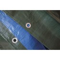 Telo occhiellato PE antipioggia telone impermeabile 3x5m verde copertura esterno