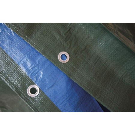 Telo occhiellato PE antipioggia telone impermeabile 3x5m verde copertura esterno