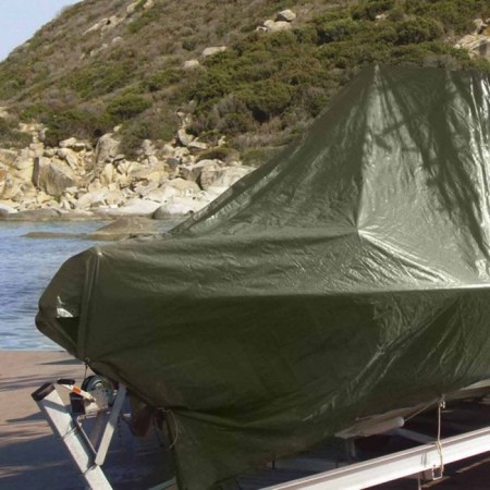 Telo telone occhiellato antipioggia PE esterno piscina impermeabile 3x4m verde