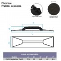 FRATTAZZO FRATTONE in plastica raschiatore 14x44 cm nero manico intonaco malte
