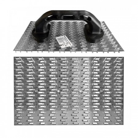 Rasatore per intonaco a denti di lupo Dimensioni 25x15 cm acciaio zincato manico