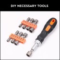 Kit cacciavite cricchetto con flessibile multiuso 58pz inserti prolunga giravite