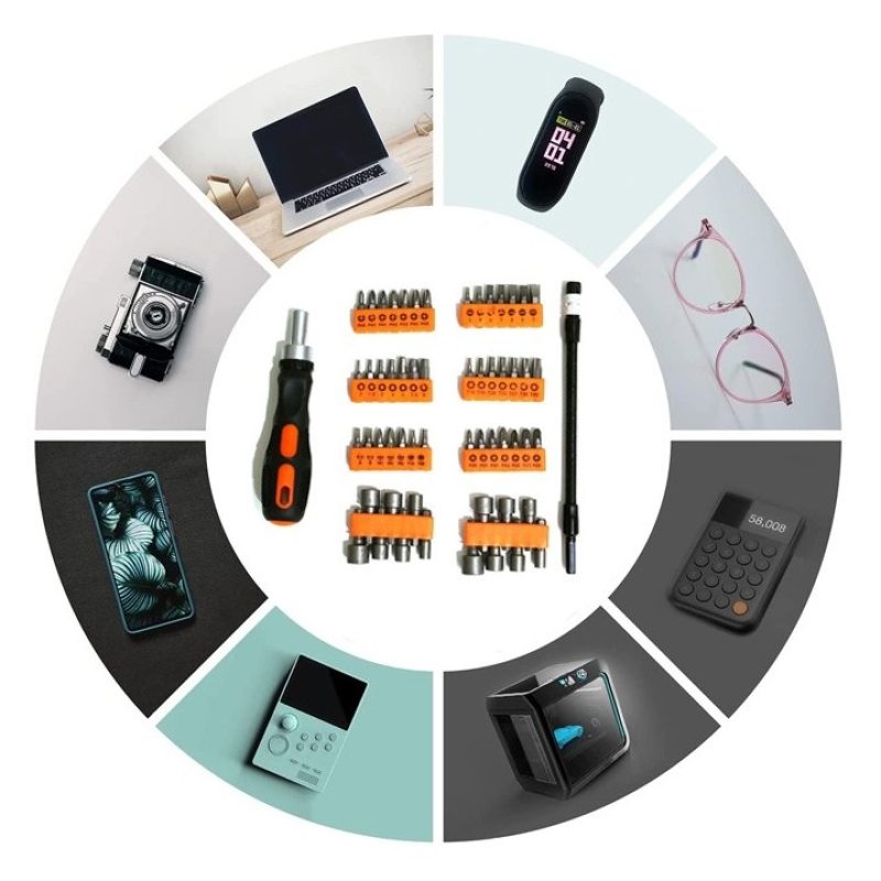 Hongu Elettronics Kit Cacciavite Cricchetto con Flessibile Multiuso...