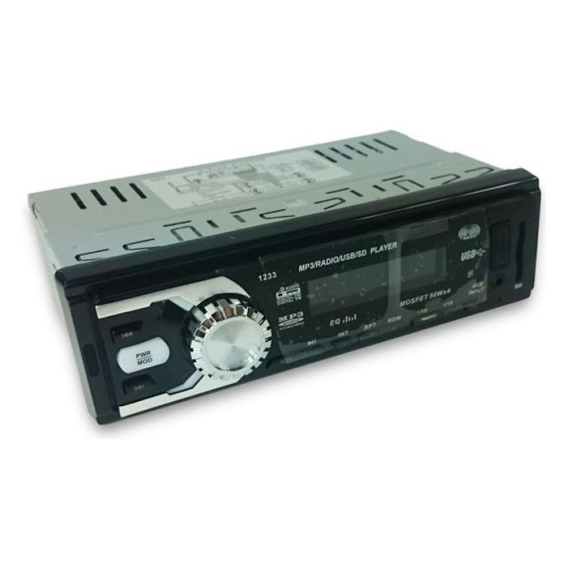 1233 Autoradio Auto Stereo MP3 WMA USB SD MMC AUX Display LCD 50W4 telecomando