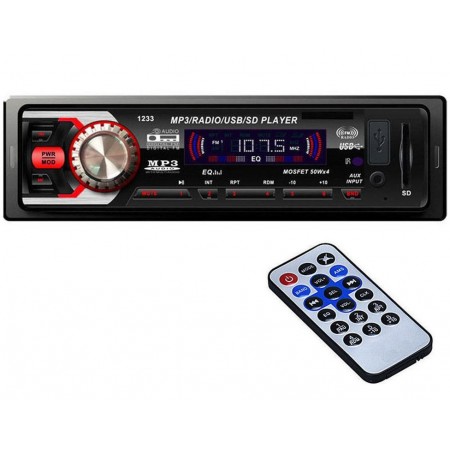 1233 Autoradio Auto Stereo MP3 WMA USB SD MMC AUX Display LCD 50W4 telecomando