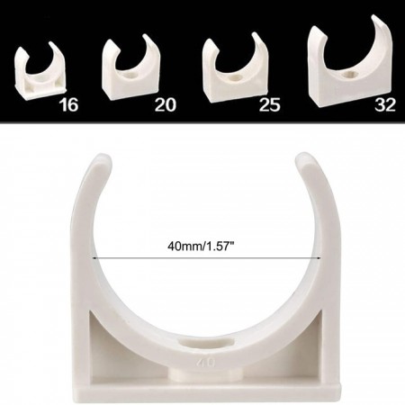 Fascetta collare fissaggio clip per tubo elettrico 16/20/25/32/40 mm Fino a 40pz