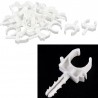 Hongu 10 CLIP SUPPORTI FERMA REGGI TUBO IN PLASTICA FISCHER DI FISS...