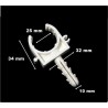 Hongu 10 CLIP SUPPORTI FERMA REGGI TUBO IN PLASTICA FISCHER DI FISS...