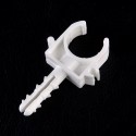 10 CLIP SUPPORTI FERMA REGGI TUBO IN PLASTICA FISCHER DI FISSAGGIO 16/20/25/32mm