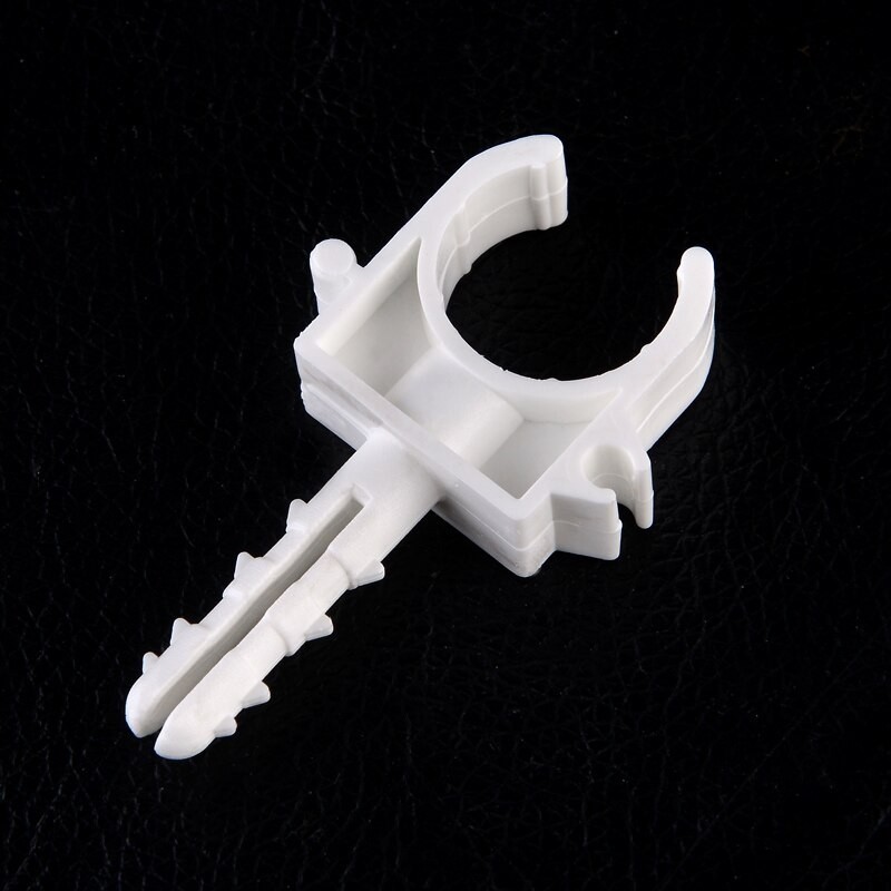 Hongu 10 CLIP SUPPORTI FERMA REGGI TUBO IN PLASTICA FISCHER DI FISS...