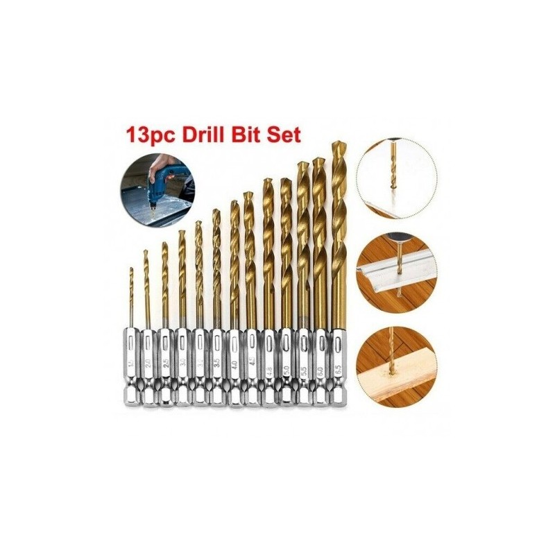 Hongu SET 13pz punte per trapano avvitatore codolo esagonale 1,5/6,...