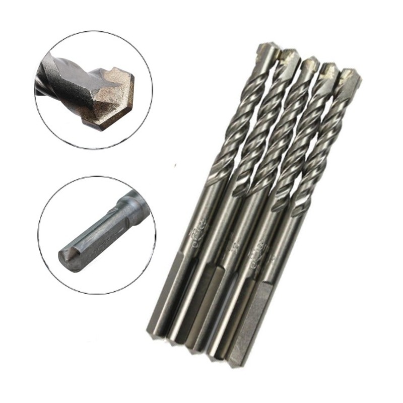 5 Punte per trapano piastrelle attacco triangolare Da 4 a 12 mm ceramica muro