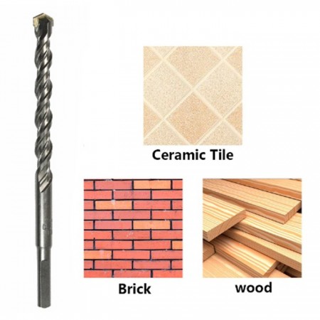 5 Punte per trapano piastrelle attacco triangolare Da 4 a 12 mm ceramica muro