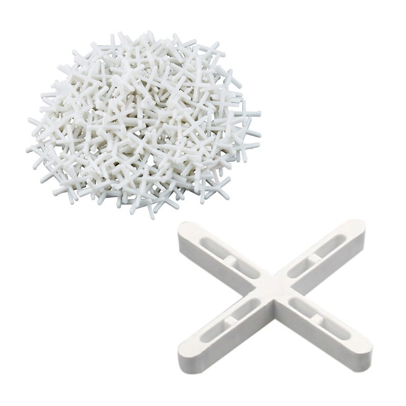 Distanziatori bianchi a croce 3 mm per piastrelle 550pz posa pavimento mattoni