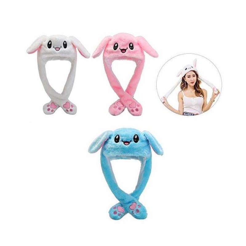INSERZIONE RISERVATA- LOTTO 15x Cappello Coniglio Orecchie Peluche Animali in Movimento premendo con airbag