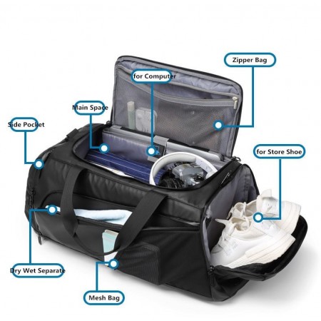 Borsone borsa zaino da palestra unisex allenamento viaggi fitness pc waterproof
