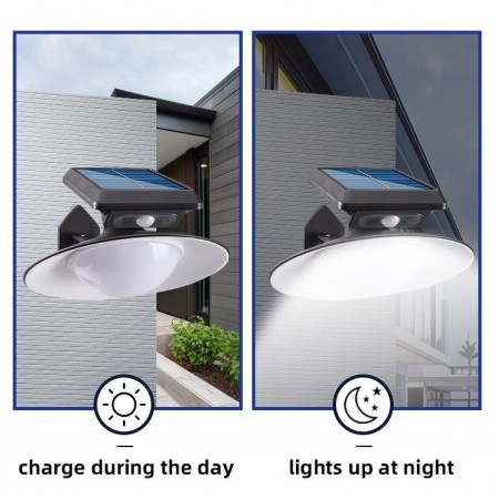 Lampada faro solare per esterni sensore di movimento impermeabile illuminazione