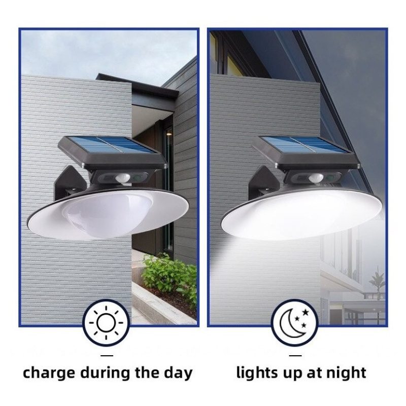 DOBO Lampada faro solare per esterni sensore di movimento impermeab...