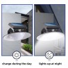 DOBO Lampada faro solare per esterni sensore di movimento impermeab...