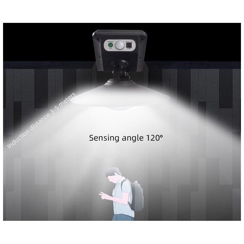 DOBO Lampada faro solare per esterni sensore di movimento impermeab...