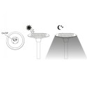 Lampione lampada da esterno lampioncino solare giardino telecomando faro 80cm
