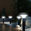 Lampione lampada da esterno lampioncino solare giardino telecomando faro 80cm