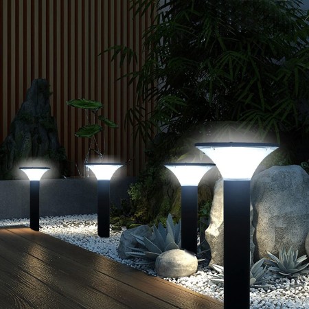 Lampione lampada da esterno lampioncino solare giardino telecomando faro 80cm