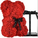 Orsetto di rose artificiale rosa 25cm idea regalo per anniversario san valentino