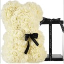 Orsetto di rose artificiale rosa 25cm idea regalo per anniversario san valentino