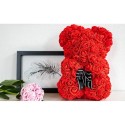 Orsetto di rose artificiale rosa 40cm idea regalo per anniversario san valentino