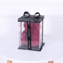 Orsetto di rose artificiale rosa 40cm idea regalo per anniversario san valentino