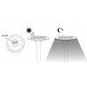 Hongu Lampione lampioncino solare da esterno giardino telecomando i...