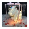 Hongu Unicorno di rose artificiali led 25 cm idea regalo anniversar...