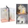 Hongu Unicorno di rose artificiali led 25 cm idea regalo anniversar...
