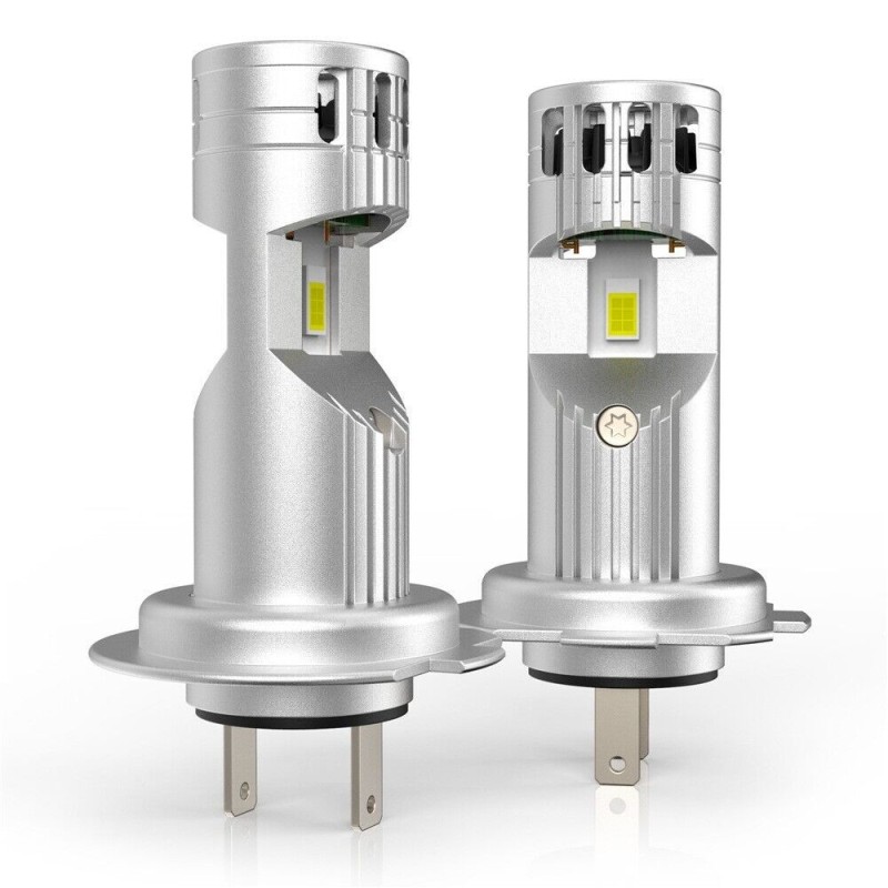 Auoketuo Lampadina H7 LED Per Faro Auto – Ventola Silenziosa, Anti-Errore, CSP 22000LM 100W, 6500K Bianco, Sostituzione 1:1