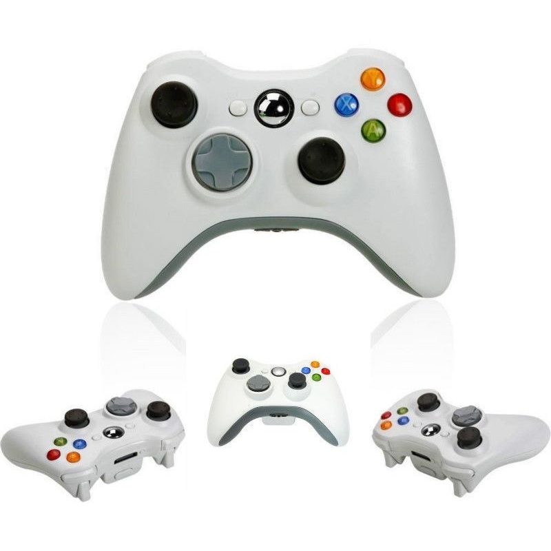 Controller xbox wireless infrarossi compatibile 360 vibrazione nero bianco