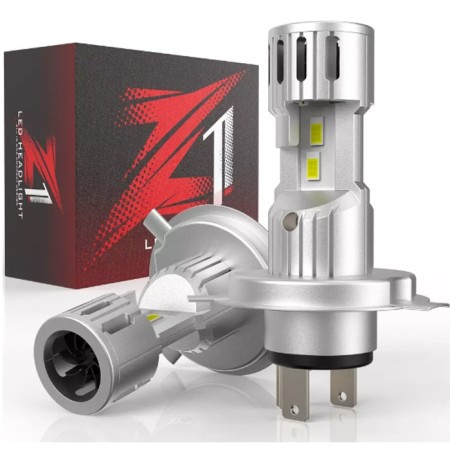 Z1 Lampadine H4 faro per auto LED con ventola integrata fari canbus 4400lm 6000k