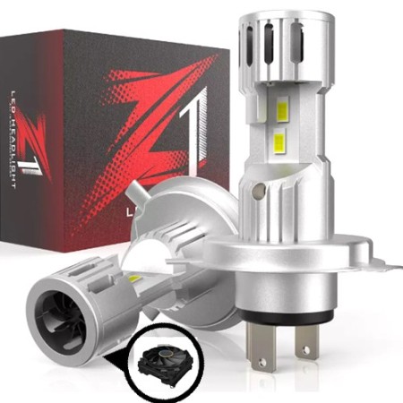Z1 Lampadine H4 faro per auto LED con ventola integrata fari canbus 4400lm 6000k